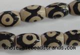 CAG5090 15.5 inches 8*12mm drum tibetan agate beads wholesale