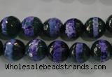 CAG5148 15 inches 10mm faceted round tibetan agate beads wholesale