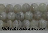 CAG5321 15.5 inches 6mm round grey line agate beads wholesale