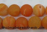 CAG5936 15 inches 14mm round matte druzy agate beads wholesale