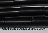CAG6033 15.5 inches 8*20mm tube matte black agate beads