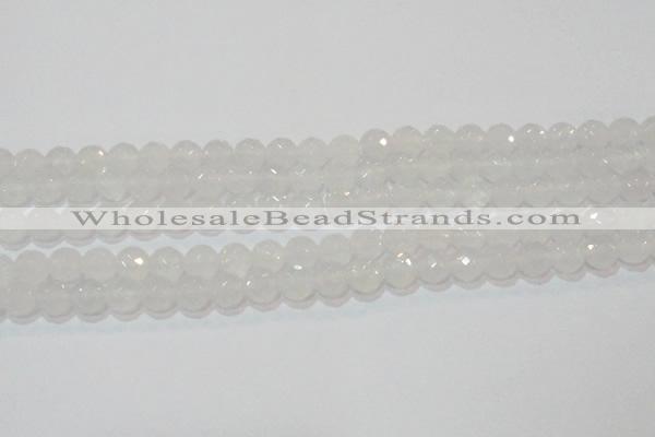 CAG6513 15.5 inches 10mm faceted round Brazilian white agate beads