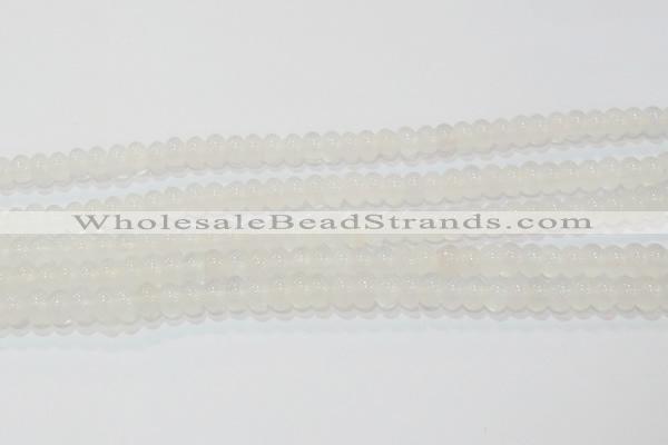 CAG6520 15.5 inches 4*6mm rondelle Brazilian white agate beads