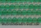 CAG6600 15.5 inches 2mm round green agate gemstone beads