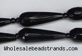 CAG6895 15.5 inches 10*30mm faceted teardrop line agate beads