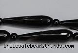 CAG6906 15.5 inches 10*40mm faceted teardrop line agate beads