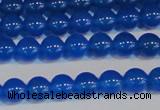 CAG7159 15.5 inches 6mm round blue agate gemstone beads