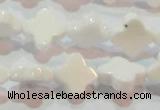 CAG7217 15.5 inches 10*10mm flower white agate gemstone beads