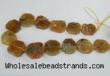CAG7412 15.5 inches 25*27mm - 30*32mm freeform dragon veins agate beads