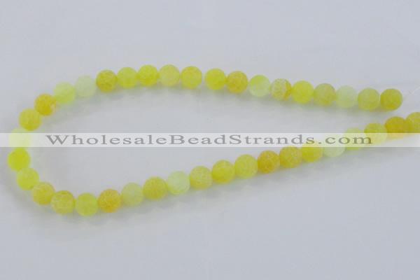 CAG7522 15.5 inches 12mm round frosted agate beads wholesale