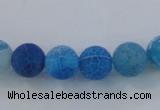 CAG7538 15.5 inches 12mm round frosted agate beads wholesale