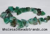 CAG8545 Top drilled 15*20mm - 25*30mm freeform dragon veins agate beads