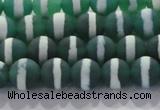 CAG8710 15.5 inches 6mm round matte tibetan agate gemstone beads