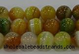 CAG9164 15.5 inches 8mm round line agate beads wholesale