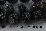 CAG9188 15.5 inches 12mm round line agate beads wholesale