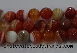 CAG9229 15.5 inches 4mm faceted round line agate beads wholesale