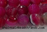CAG9242 15.5 inches 10mm faceted round line agate beads wholesale