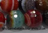 CAG9269 15.5 inches 18mm faceted round line agate beads wholesale