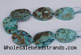 CAG9413 15.5 inches 40*50mm - 42*55mm freeform ocean agate beads