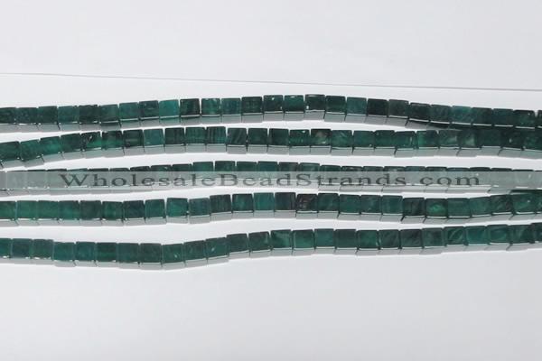 CAG961 15.5 inches 8*8mm cube green agate gemstone beads wholesale