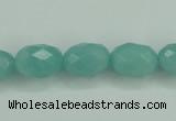 CAM140 15.5 inches 10*14mm faceted drum amazonite gemstone beads