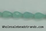 CAM141 15.5 inches 8*12mm faceted teardrop amazonite gemstone beads