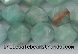 CAM1475 15.5 inches 12mm faceted nuggets Brazilian amazonite beads