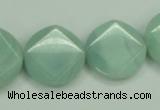 CAM156 15.5 inches 20mm faceted coin amazonite gemstone beads
