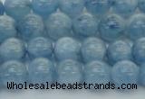 CAQ527 15.5 inches 6mm round AA+ grade natural aquamarine beads