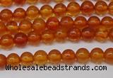 CAR106 15.5 inches 4mm round natural amber beads