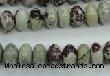 CAR12 15.5 inches 6*10mm rondelle artistic jasper beads wholesale