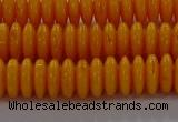 CAR409 15.5 inches 3*8mm rondelle synthetic amber beads wholesale