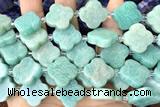 CARV03 15 inches 17mm – 18mm carved flower amazonite beads