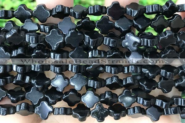 CARV37 15 inches 8mm carved flower onyx gemstone beads
