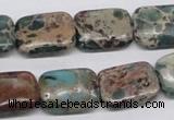 CAT5016 15.5 inches 13*18mm rectangle natural aqua terra jasper beads