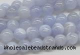 CBC02 15.5 inches 8mm round blue chalcedony beads wholesale