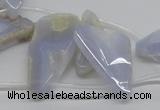 CBC15 15.5 inches freeform blue chalcedony beads wholesale
