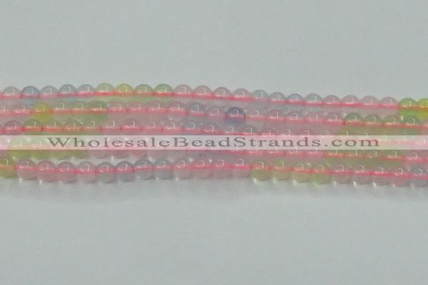 CBC420 15.5 inches 4mm round mixed chalcedony beads wholesale