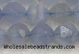 CBC741 15.5 inches 8mm faceted nuggets blue chalcedony beads