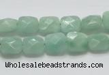 CBJ32 15.5 inches 10*10mm faceted square jade beads wholesale