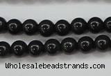 CBJ552 15.5 inches 6mm round Russian black jade beads wholesale