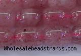 CBQ448 15.5 inches 12*16mm drum strawberry quartz beads