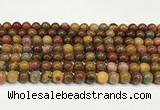 CBQ736 15.5 inches 6mm round red moss agate beads wholesale