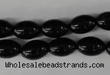 CBS202 15.5 inches 10*14mm rice blackstone beads wholesale