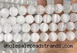 CCA382 15.5 inches 14mm round white calcite gemstone beads