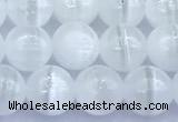 CCA541 15 inches 7mm round white calcite beads