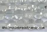 CCB1130 15 inches 4mm faceted coin gemstone beads