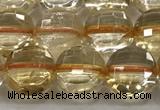 CCB723 15.5 inches 8mm faceted coin citrine gemstone beads