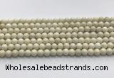 CCB821 15.5 inches 6mm round ivory jasper gemstone beads wholesale