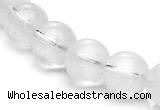 CCC08 15.5 inches 12mm round white crystal beads Wholesale